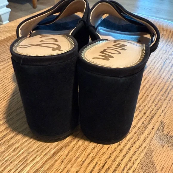 Sam EdelmanBlack Suede Platform Sandals. Size 10 - Picture 5 of 7